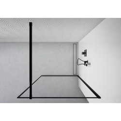 Ścianka prysznicowa walk-in 100x195cm czarna SP04 MASTI SEVANTE