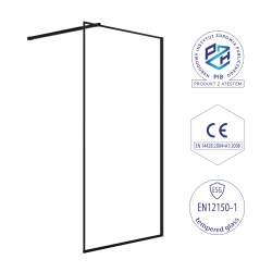 Ścianka prysznicowa walk-in 100x195cm czarna SP04 MASTI SEVANTE