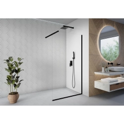Ścianka prysznicowa walk-in 70x195cm czarna SP35 MAYON SEVANTE