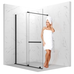 Ścianka prysznicowa walk-in 120x195cm czarna SP042 ERIS SEVANTE