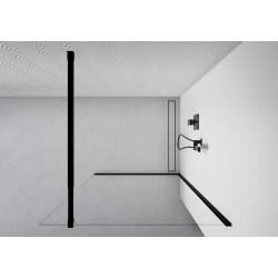 Ścianka prysznicowa walk-in 90x195cm czarna SP30 MAYON SEVANTE