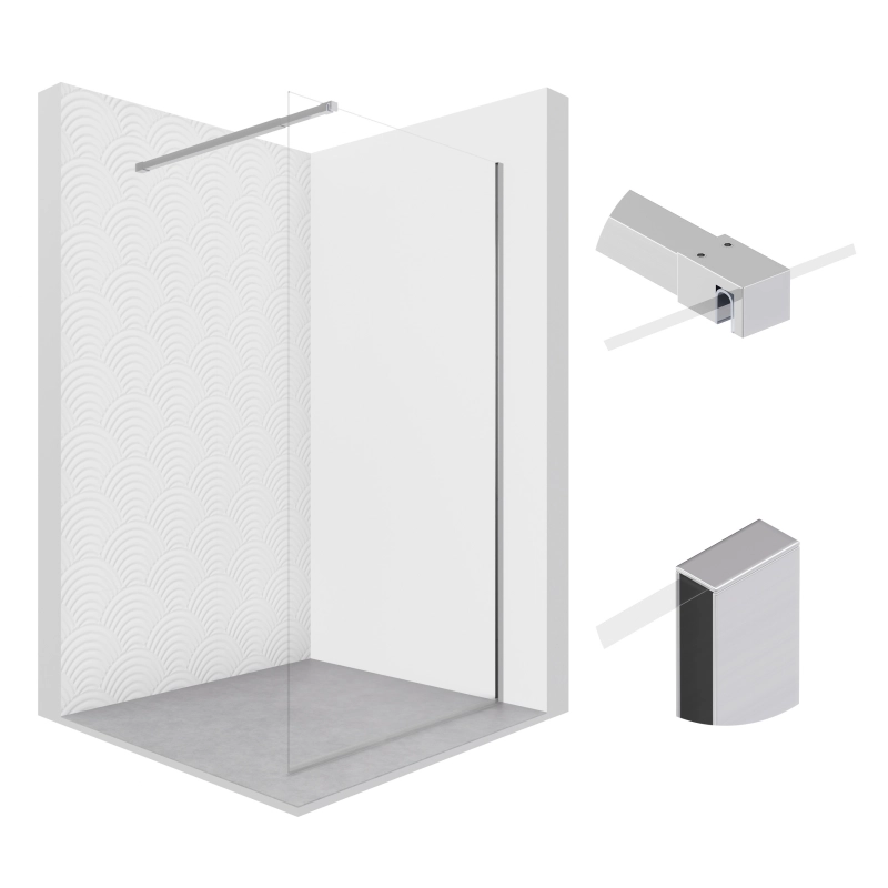 Ścianka prysznicowa walk-in 110x195cm chrom SP051 ETNA SEVANTE