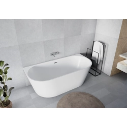Wanna wolnostojąca owalna z syfonem 160x75x58cm LOGE WW034 SEVANTE