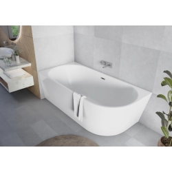 Wanna wolnostojąca owalna lewa z syfonem 160x75x58cm DIONE WW035 SEVANTE