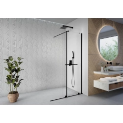 Ścianka prysznicowa walk-in 120x195cm czarna SP042 ERIS SEVANTE