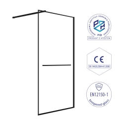 Ścianka prysznicowa walk-in 80x195cm czarna SP006 BROMO SEVANTE