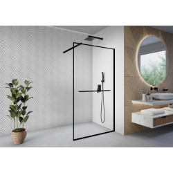 Ścianka prysznicowa walk-in 90x195cm czarna SP007 BROMO SEVANTE