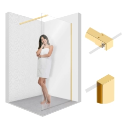 Ścianka prysznicowa walk-in 70x195cm złota...
