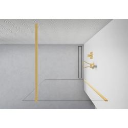 Ścianka prysznicowa walk-in 90x195cm złota SP012 COLIMA SEVANTE