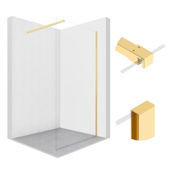 Ścianka prysznicowa walk-in 90x195cm złota...