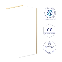 Ścianka prysznicowa walk-in 110x195cm złota SP055 COLIMA SEVANTE