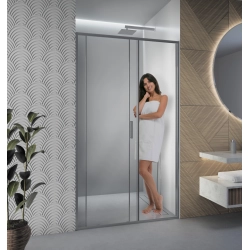 Drzwi prysznicowe do wnęki przesuwne 130x190cm chrom SW002 IZARU SEVANTE