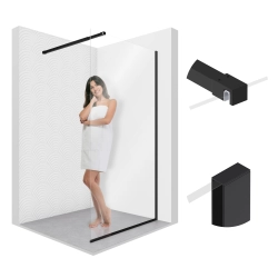 Ścianka prysznicowa walk-in 80x195cm czarna SP029 MAYON SEVANTE