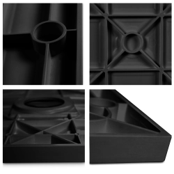 Brodzik prysznicowy kwadratowy 90x90cm czarny z syfonem BR083 STONE SEVANTE