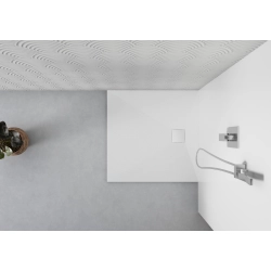 Brodzik prysznicowy kwadratowy 90x90cm biały z syfonem BR082 STONE SEVANTE