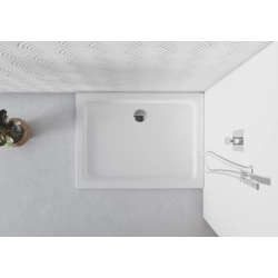 Brodzik prysznicowy prostokątny 100x70cm biały z syfonem BR029 SLIM SEVANTE