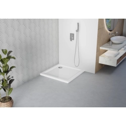Brodzik prysznicowy kwadratowy 80x80cm biały z syfonem BR009 SLIM SEVANTE