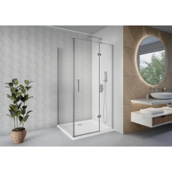 Kabina prysznicowa prostokątna 120x90cm chrom ze wspornikiem KB093 ROSA SEVANTE