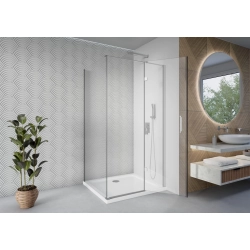 Kabina prysznicowa prostokątna 120x90cm chrom ze wspornikiem KB093 ROSA SEVANTE