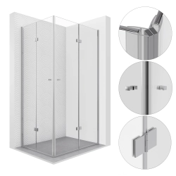 Kabina prysznicowa prostokątna 100x70cm chrom...