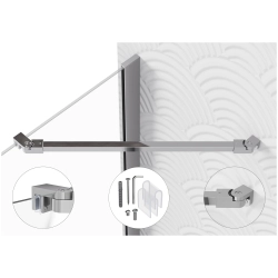 Wspornik do kabiny kątowy regulowany od 30 do 120cm chrom WS007 SEVANTE