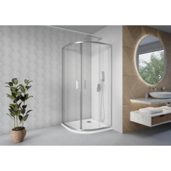 Kabina prysznicowa półokrągła 80x80cm chrom KB029 CAREX SEVANTE