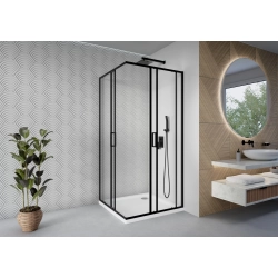 Kabina prysznicowa kwadratowa 70x70cm czarna KB049 FERMI SEVANTE