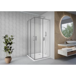 Kabina prysznicowa kwadratowa 80x80cm chrom KB006 VOLTA SEVANTE