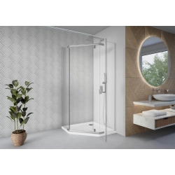 Kabina prysznicowa pięciokątna 90x90cm chrom KB022 MILNE SEVANTE