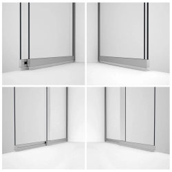 Parawan nawannowy przesuwny dwuczęściowy 80x150cm chrom PN027 MITIS SEVANTE