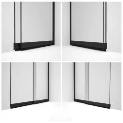 Parawan nawannowy przesuwny dwuczęściowy 80x150cm czarny PN025 MITIS SEVANTE