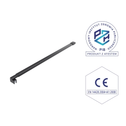 Wspornik do kabiny regulowany od 69,5 do 120cm czarny WS005 SEVANTE