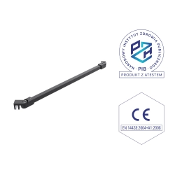 Wspornik do kabiny kątowy regulowany od 30 do 120cm czarny WS008 SEVANTE