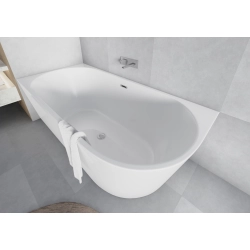Wanna wolnostojąca owalna lewa z syfonem 170x80x58cm DIONE WW003 SEVANTE