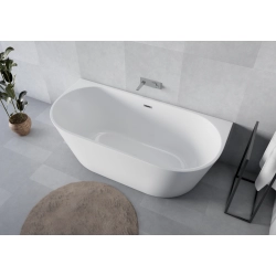 Wanna wolnostojąca owalna z syfonem 170x80x58cm LOGE WW001 SEVANTE