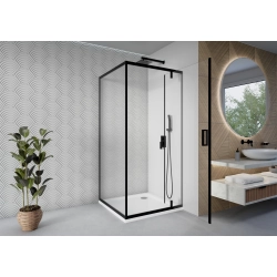 Kabina prysznicowa kwadratowa 90x90cm czarna KB039 IBERIS SEVANTE