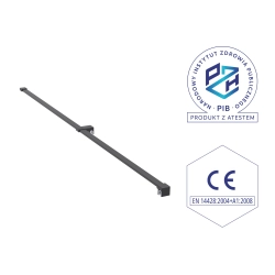 Wspornik do kabiny prostopadły regulowany 30-120cm BLACK WS003 SEVANTE