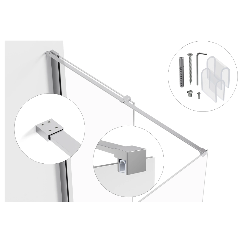 Wspornik do kabiny prostopadły regulowany 30-120 cm CHROM WS004 SEVANTE