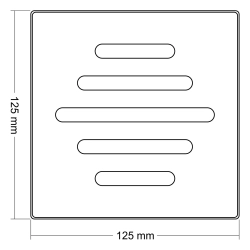 Maskownica Pokrywa odpływu syfonu kwadratowa 12,5x12,5cm Czarny Mat PO003 SEVANTE