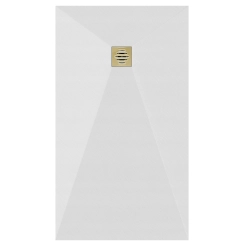 Maskownica Pokrywa odpływu syfonu kwadratowa 12,5x12,5cm Złota Satyna PO004 SEVANTE