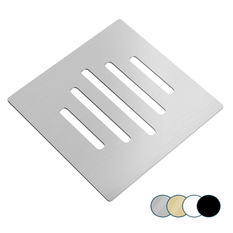 Maskownica Pokrywa odpływu syfonu kwadratowa 12,5x12,5cm Chrom Inox PO001 SEVANTE