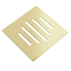 Maskownica Pokrywa odpływu syfonu kwadratowa 12,5x12,5cm Złota Satyna PO004 SEVANTE