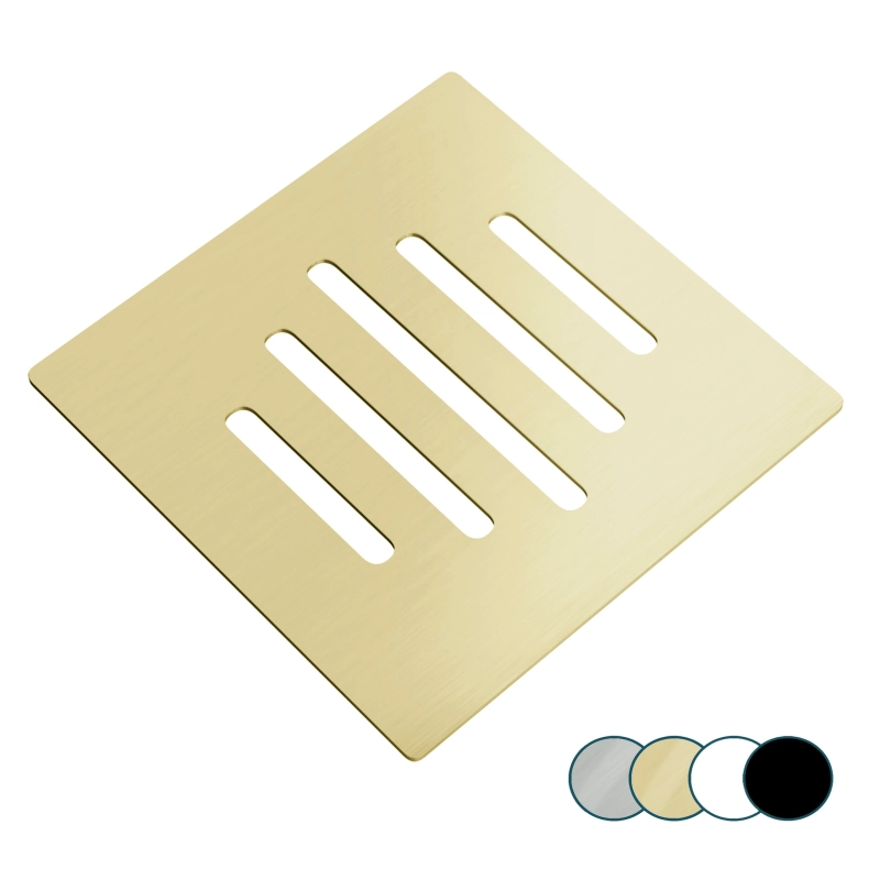 Maskownica Pokrywa odpływu syfonu kwadratowa 12,5x12,5cm Złota Satyna PO004 SEVANTE