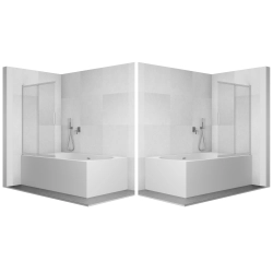 Parawan nawannowy przesuwny dwuczęściowy 80x150cm chrom PN027 MITIS SEVANTE
