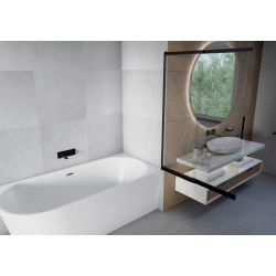 Parawan nawannowy przesuwny dwuczęściowy 100x150cm czarny PN026 MITIS SEVANTE