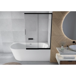 Parawan nawannowy przesuwny dwuczęściowy 100x150cm czarny PN026 MITIS SEVANTE