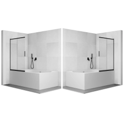 Parawan nawannowy przesuwny dwuczęściowy 80x150cm czarny PN025 MITIS SEVANTE
