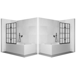 Parawan nawannowy składany dwuczęściowy 100x140cm czarny PN024 NUBES SEVANTE