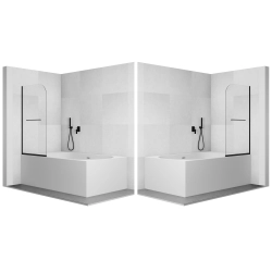 Parawan nawannowy składany jednoczęściowy z wieszakiem 80x140cm czarny PN015 SALIX SEVANTE