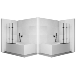 Parawan nawannowy składany trzyczęściowy 120x140cm czarny PN013 SATIS SEVANTE